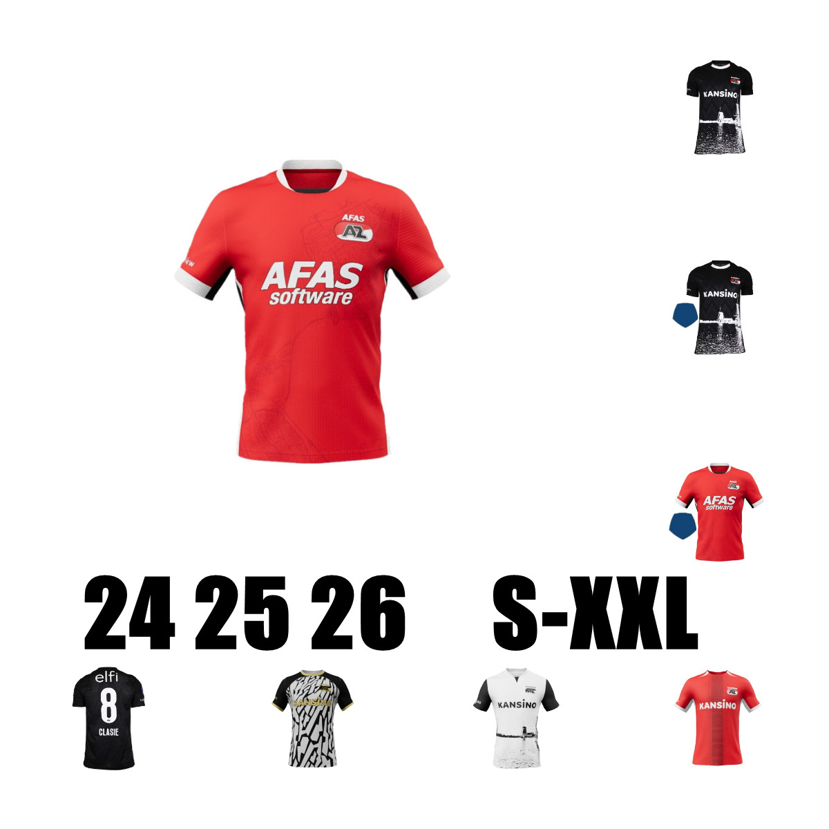 2025 2026 AZ Alkmaar soccer jerseys PARROTT CLASIE BREDERODE camisetas de futbol M.LAHDO SVEN uniform MIJNANS I.SADIQ BAZOER 25 26 Alkmaar footba-image-866034604