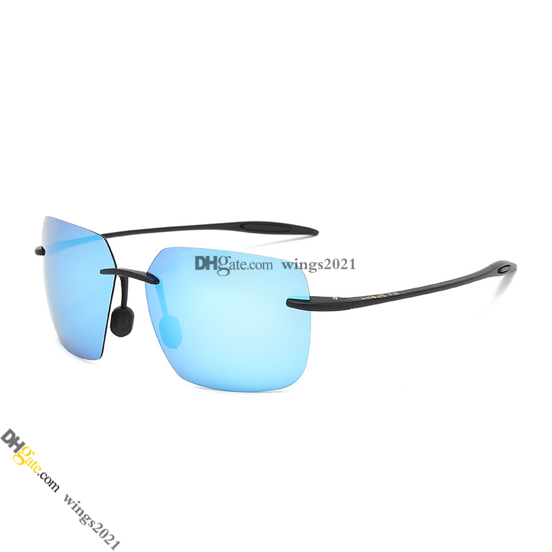 Designer Men's Sunglasses Frameless Cycling Glasses With UV400 Protection, High-Quality Polarizing Lenses, TR-90 & Silicone Frame - M423, St-image-862908689