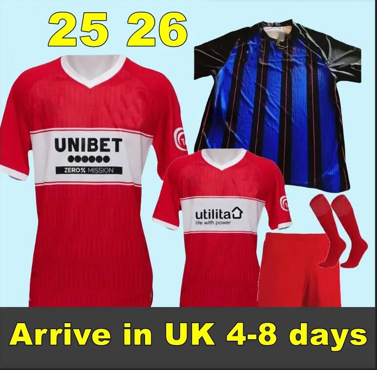 2025 2026 Middlesbrough Soccer Jerseys HACKNEY AZAZ FRY LATTE LATH DEN BERG JONES MCGREE football shirt FORSS CLARKE men kids umniform kit set-image-914098368