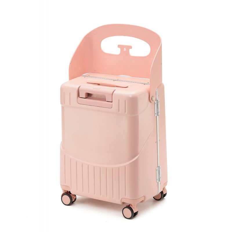 20/22/24 inch Carry On Suitcase with Baby Seat Luggage Kids Creative Travel Suitcase Boarding Trolley Case For Young Mother