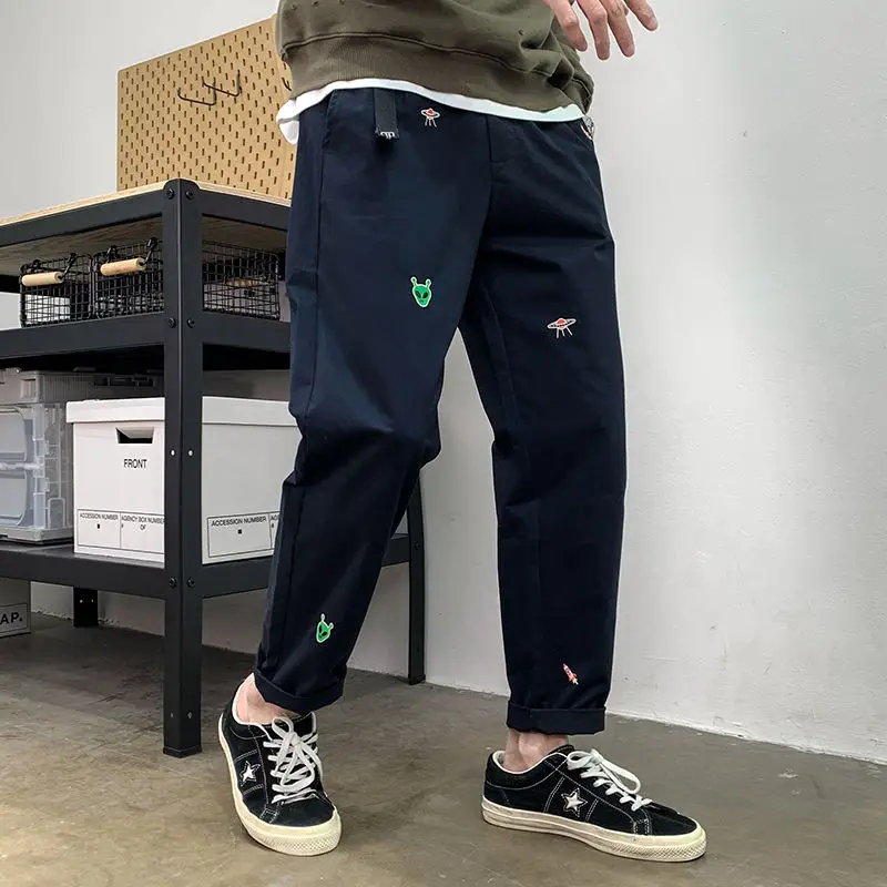 Sweatpants for Men Black Man Sports Pants Cotton Autumn and Winter Plain Trousers Cropped Plus Size Xxxl Comfortable Luxury Gym