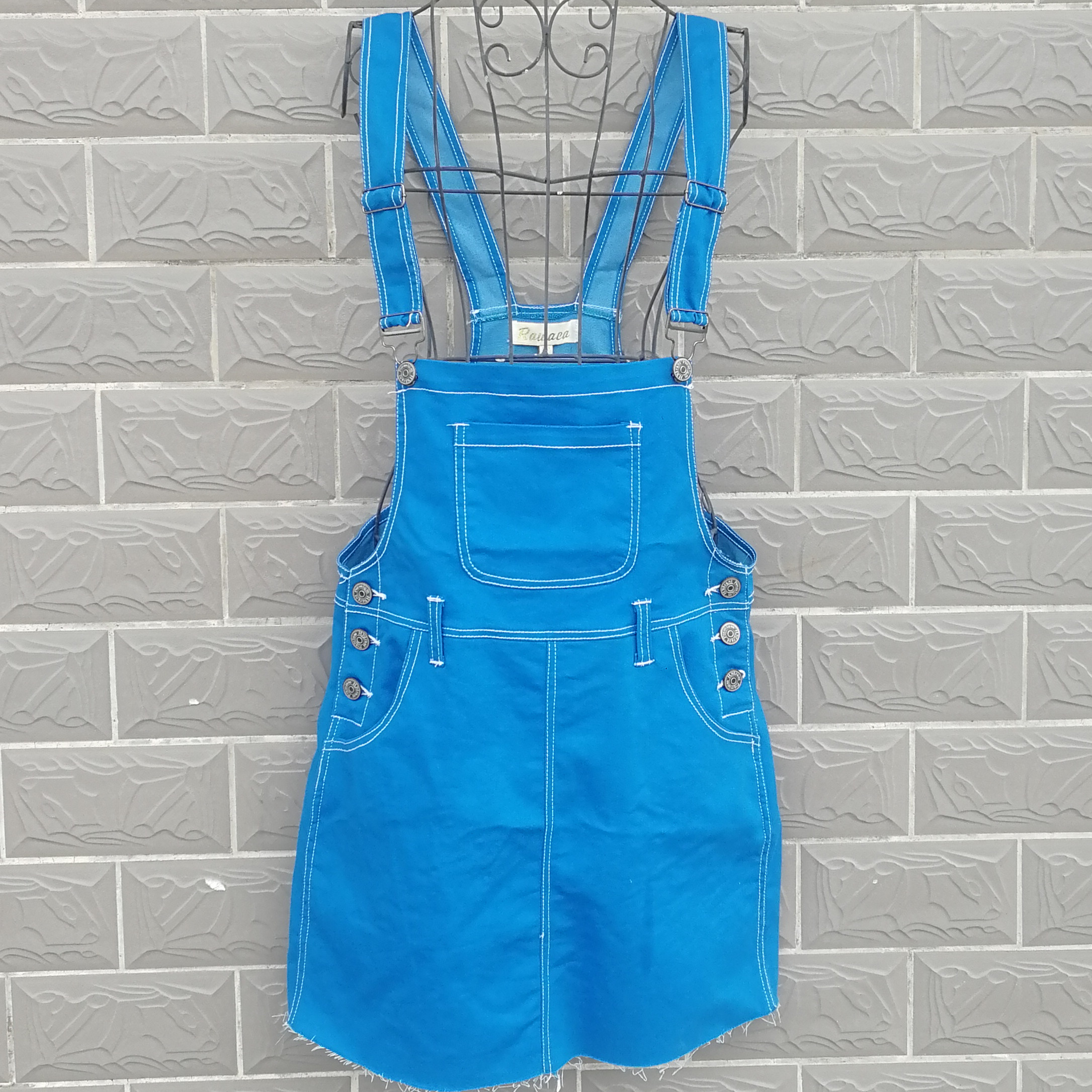 Suspender Sundress Fashion Girl Autumn Winter Casual Sleeveless Pocket Retro Denim straps Dress Female Vintage Party Dress Loose