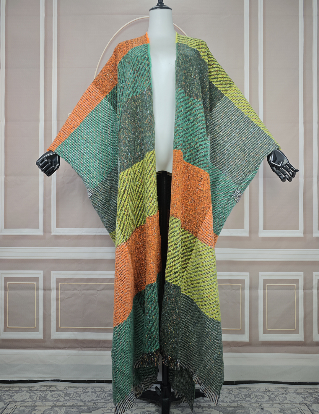 Women's 2024 New Fashion Multicolor Winter Open Front Long Cardigans Plus Size Fashion Blogger Warm Loose Duster Coat For Outlet