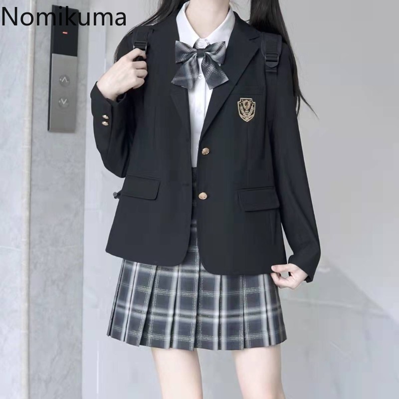 Preppy Style Fashion Korean Jackets for Women's Streetwear Casual Oversized Outwear Black Y2k Coats Blazer Mujer De Moda 2025