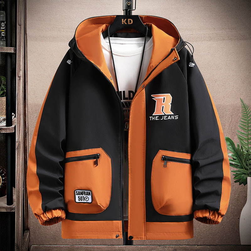 Casual 2025 Spring Autumn Men's Hooded Jackets And Coats Youth Streetwear Loose Windbreaker Outdoor Sports Tops Parkas Clothing