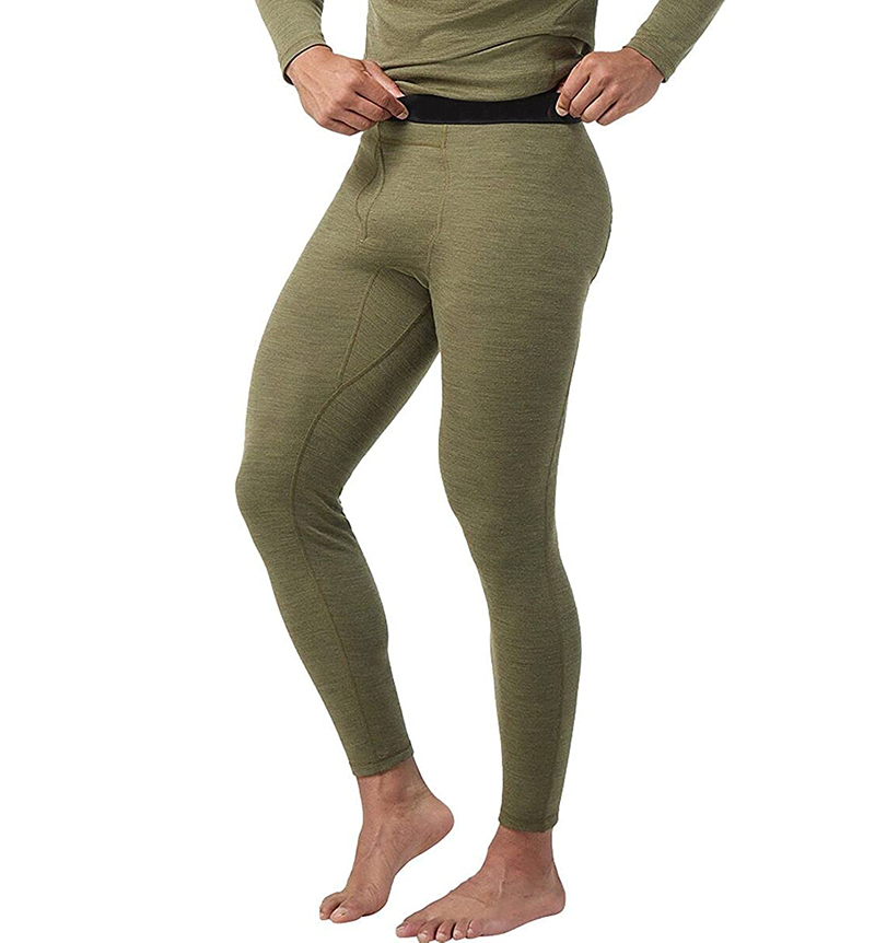 100% Merino Wool Base Layer Mens Bottom Pants Winter Merino Wool Lightweight Midweight Thermal Underwear Long Johns 180G/250G