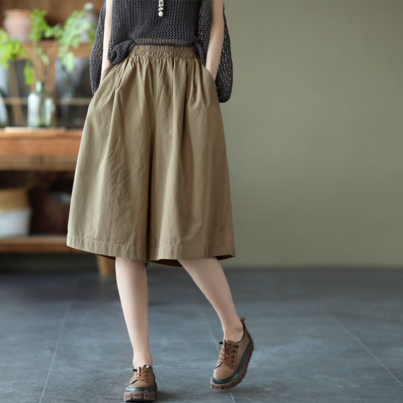 Women's Shorts Half Work Office Wide Loose Baggy Bermuda Knee Mid Length Female Short Pants To Wear Cheap Korean Style Outfits