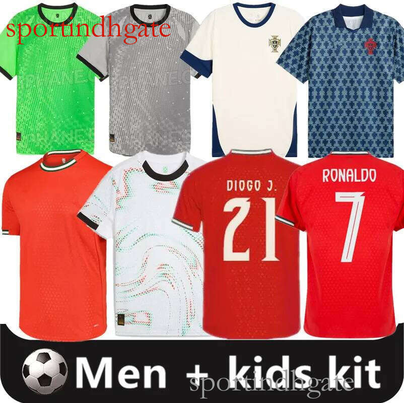 25 26 Maillots de football du Portugal Diogo Jota Fernandes Portuguesa 2025 2026 CHEMPS FOOTBALLES Men Kid Kit B.Fernandes N. Mendes D. Costa Fan