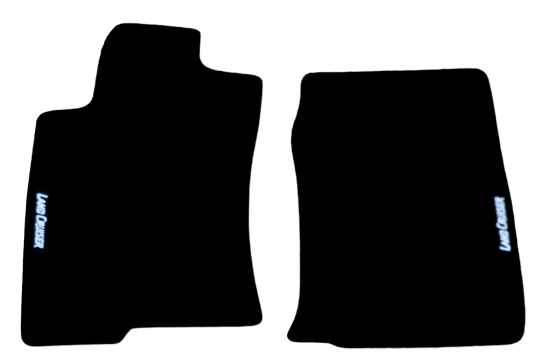 Front Car Floor Mats For Toyota Land Cruiser Waterproof Velour Auto Liners Black-image-1066349609