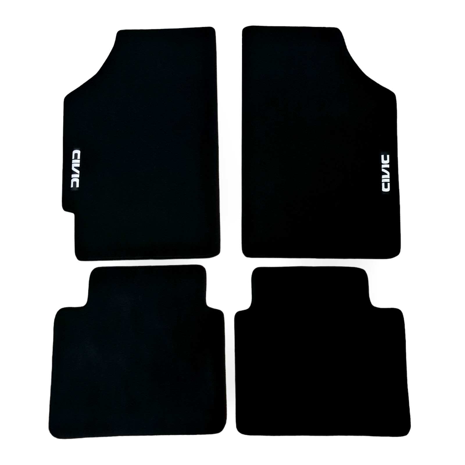 Car Floor Mats For Honda Civic 3 Door Waterproof Velour Black Carpet Auto Liners-image-1066363616