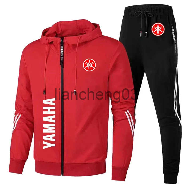 100% Cotton Mens Tracksuit Jacket Yamaha Hoodie Suit 2 Piece Sweatshirt Pant Men Sportswear Sets Yamaha Mens ClothCoats J251119FE68