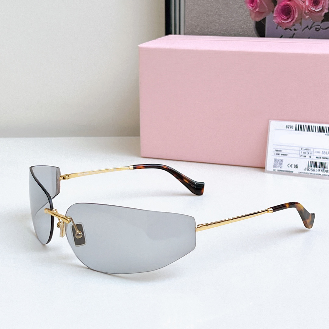 Ladies Sunglasses For Summer Popular A51S Designer Stylish Outdoor Fashion Style CR39 Anti-Ultraviolet Retro Plate Metal Oval Frameless Glasses Rand