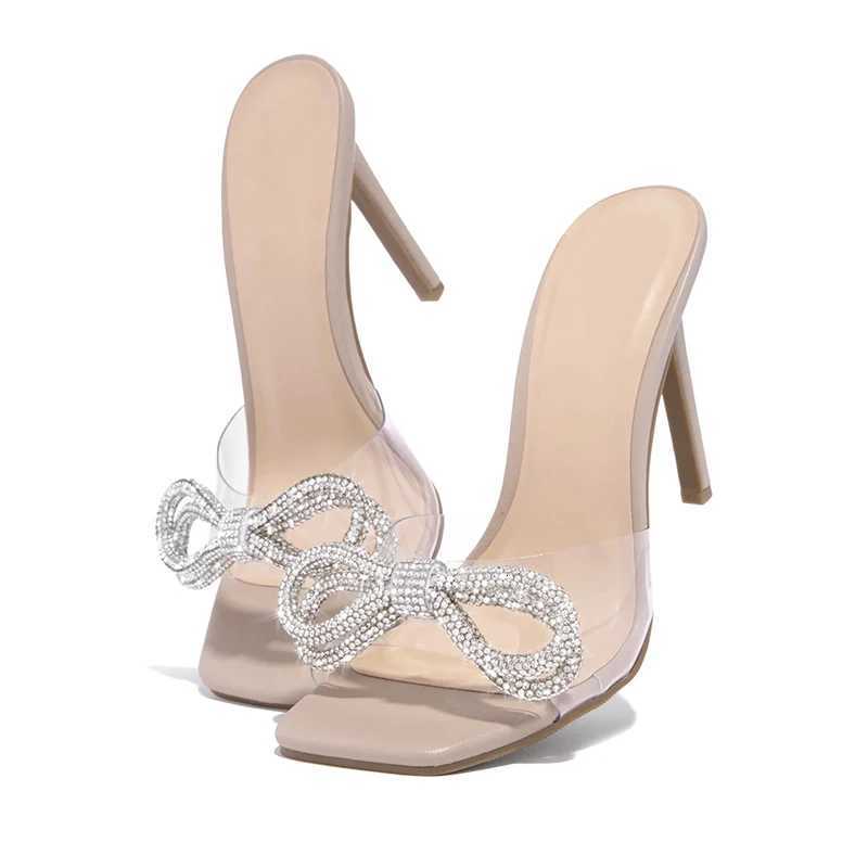 Womens Summer Shoes 2022 High Sandals with Bow Sexy Stiletto Heels Female Open Toe Pumps Stripper Pole Evening Party Shoe Z250714