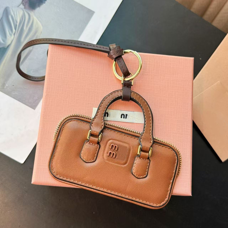 Designer Keychain Mu Arcadie en cuir truc sac de luxe Sac de luxe Chaîne Key Chain Fashion Bowling Sac pendentifs mm lettre