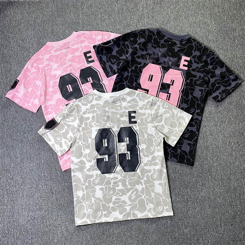 Designer Men's T-shirt Letter Printed Camouflage Tops Short-sleeved Breathable Sportswear Casual Loose Shirts