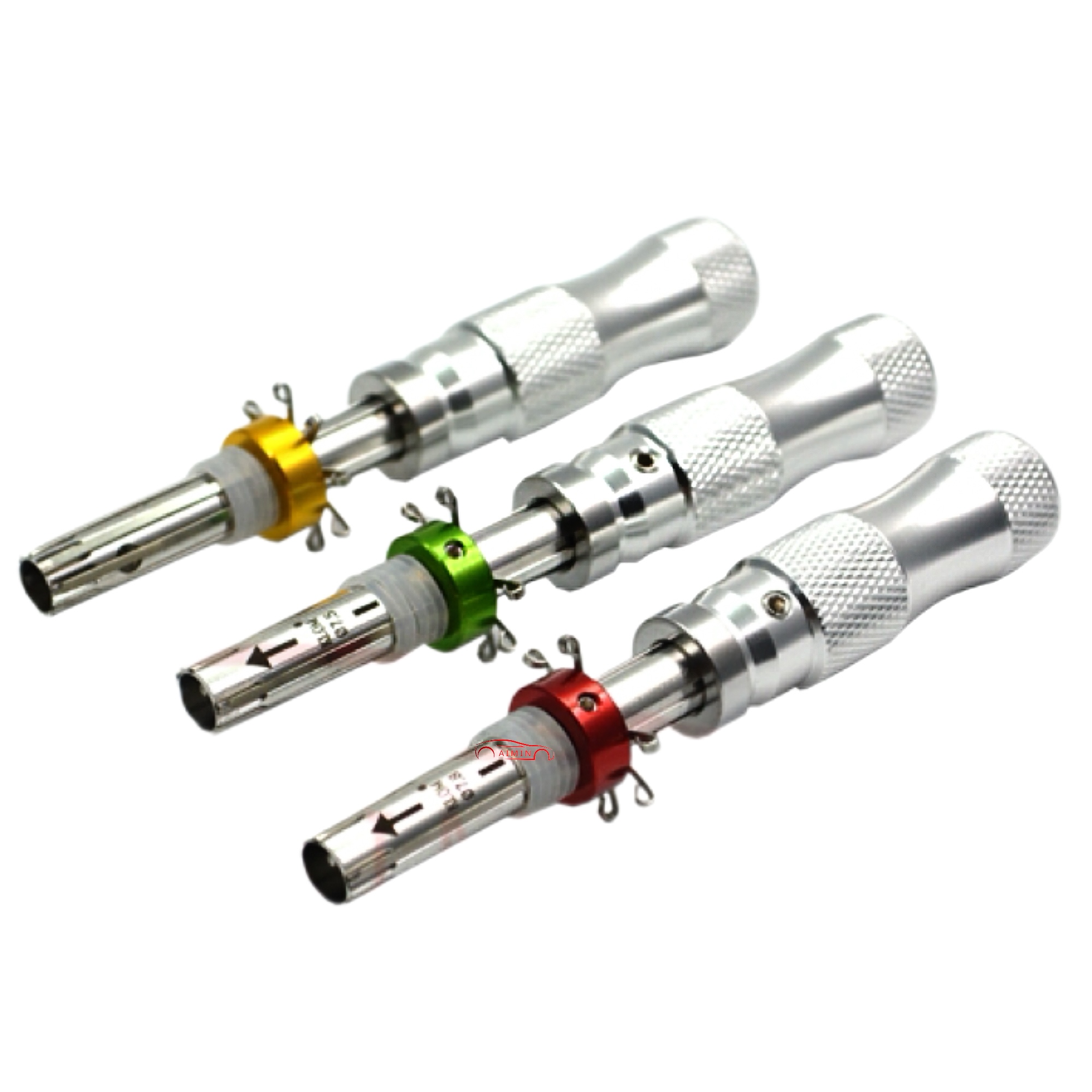 3 pièces ensemble de crochets de serrure tubulaire outil d'ouverture de serrure de fleur de prunier en acier inoxydable haute résistance 7.0mm/7.