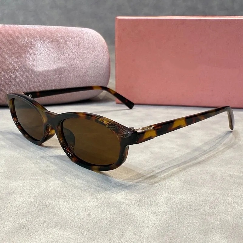 mu Designer sunglasses for women men Fashion luxury glasses nerd Small frame Oval retro Euro american trend glasses UV400 goggles Y2K spicy girl sun