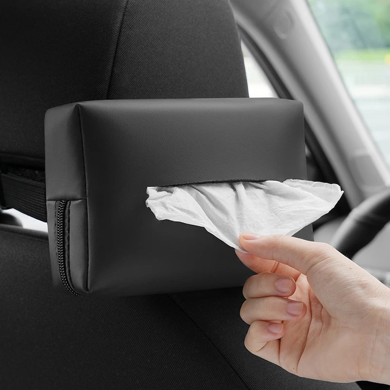 Car tissue box sunshade seat backrest armrest box tissue storage box car storage and organization K260317-image-1097952621