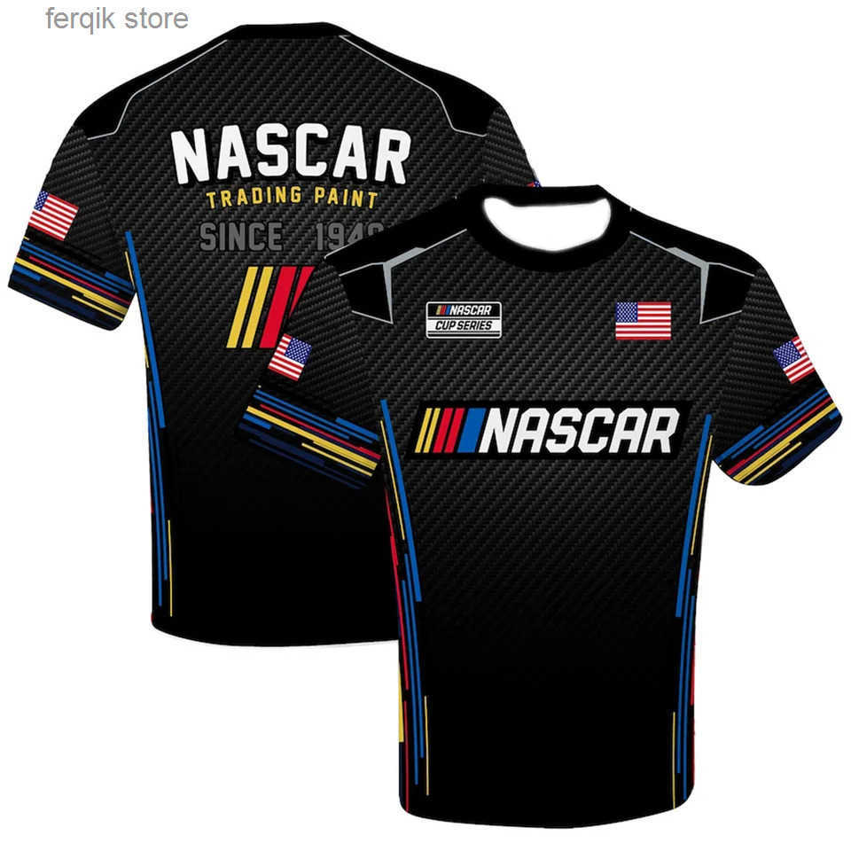 Mens Round Neck Training Tops NASCAR Checkered Flag Sports Uniform 3D Print Breathable Quick-Drying T-Shirt Unisex Casual S250715