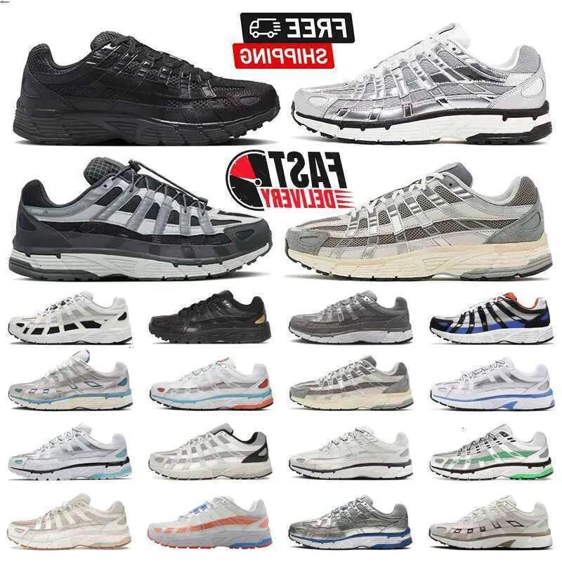 Designer Running Shoes P6000 P 6000 Designer for Men Women Sneakers Triple Black White Khaki Wolf Grey Metallic Sier Racer Blue Womens Outdoor Sp-image-977986998