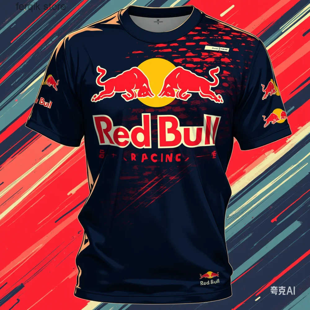 2025 NOUVEAU T-shirt pour hommes de la course Red Bull Racing F1 Racing Red Bull Racing Extreme Sports High Quality Brand Training Suit S250715