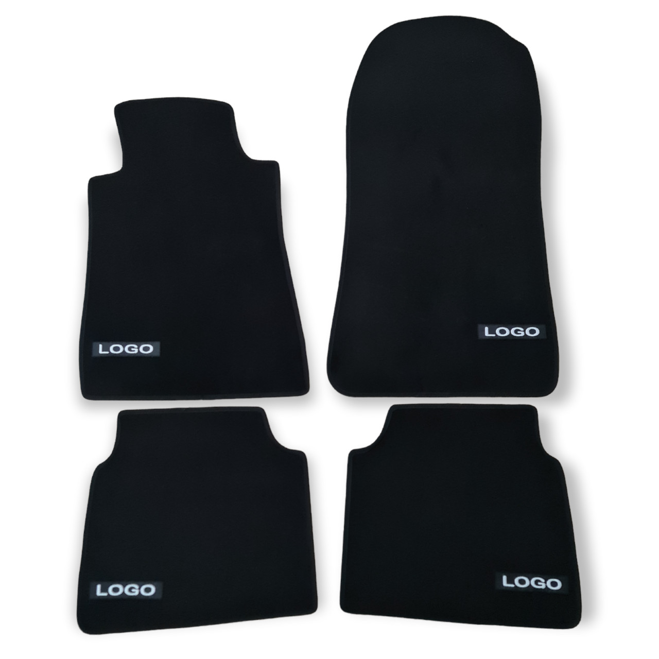Velour Car Floor Mats For Mercedes C Class AMG W201 Auto Liners Waterproof Black-image-1066503216