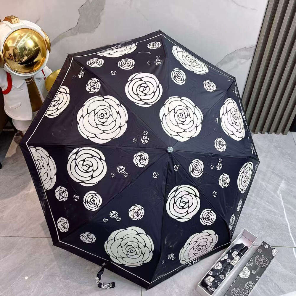 Sunshade Camellia 70 Off Layers Fully Automatic UV Protection Trendy Dual-Use Rain And Sun Umbrella 00225 M260303-image-1096023102