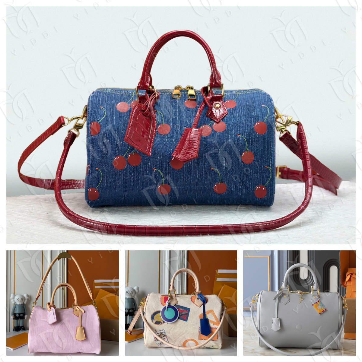 Designer pillow bag 30 tote bag Cherry denim bag Large Capacity Shoulder bags Designer boho bag bag man womens Large Capacity Weekend Travel crossbo