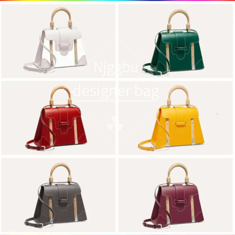 Leather mini designer square crossbody bag - Weekend style women's and men's shoulder bag - High-quality designer handbag - Fashion briefc