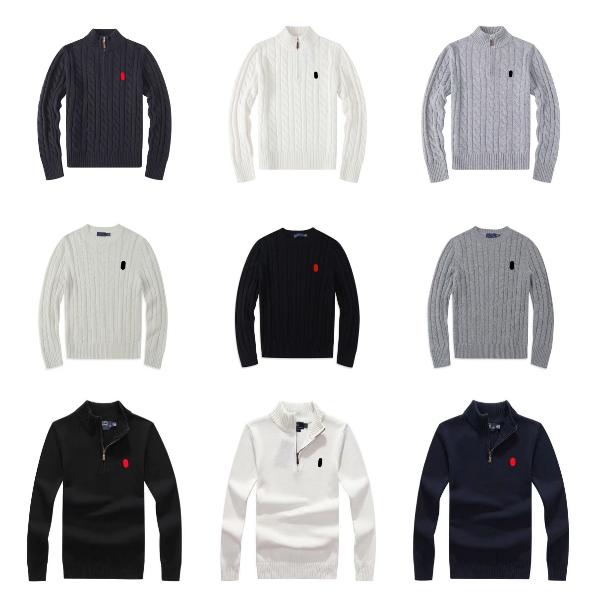 quarter zip mens knit designer sweater knitted sweaters sweater sweater men uomo turtle neck luxury women sweatshirt clothes man womens pull jump