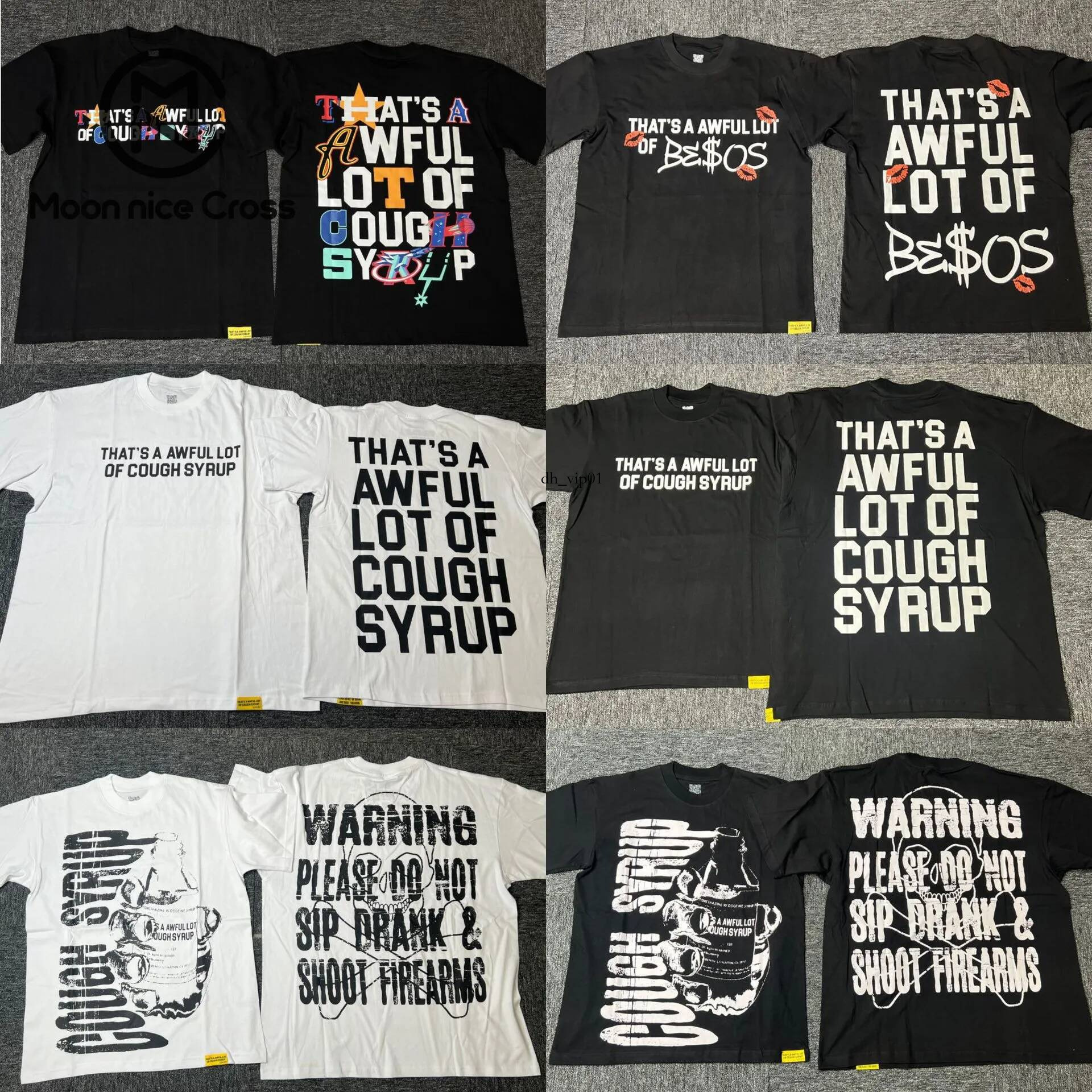 Mens designer t shirt quality Streetwear tops thats a awful lot of caugh syrup graphic shirts summer trendy short sleeve crewneck t shirts DY