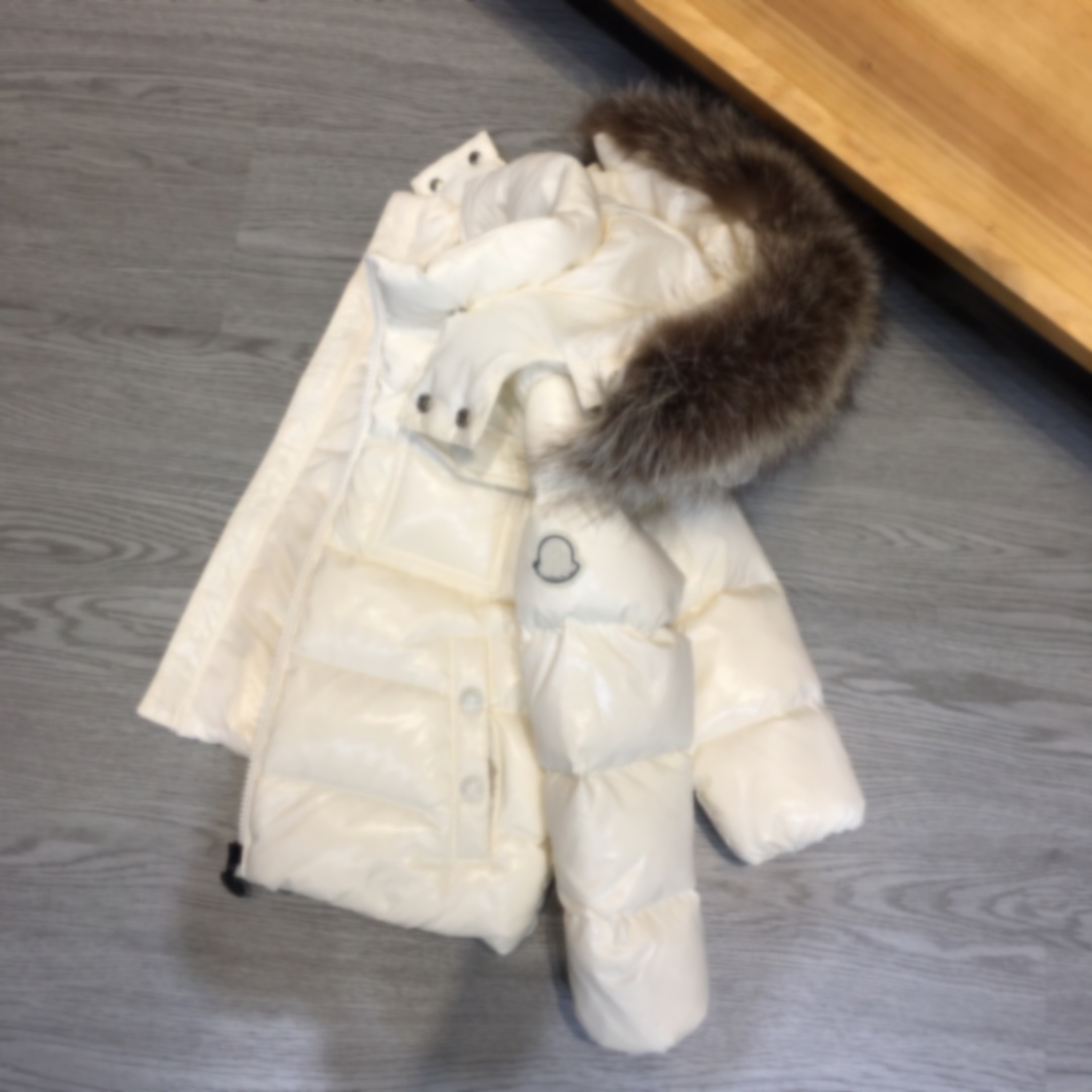 2026 baby clothes hoodies kid hood down coat luxury child hooded coats down Real Big Wolf Fur School uniform skiing Fashion Winter Outerwear girl-image-1080965982