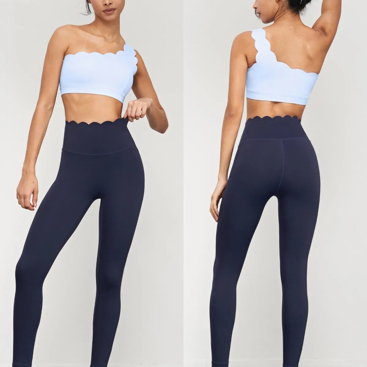 O0033 femmes dentelle Fitness résistant aux chocs femmes sport soutien-gorge taille haute collants et pêche butin pantalons ensembles