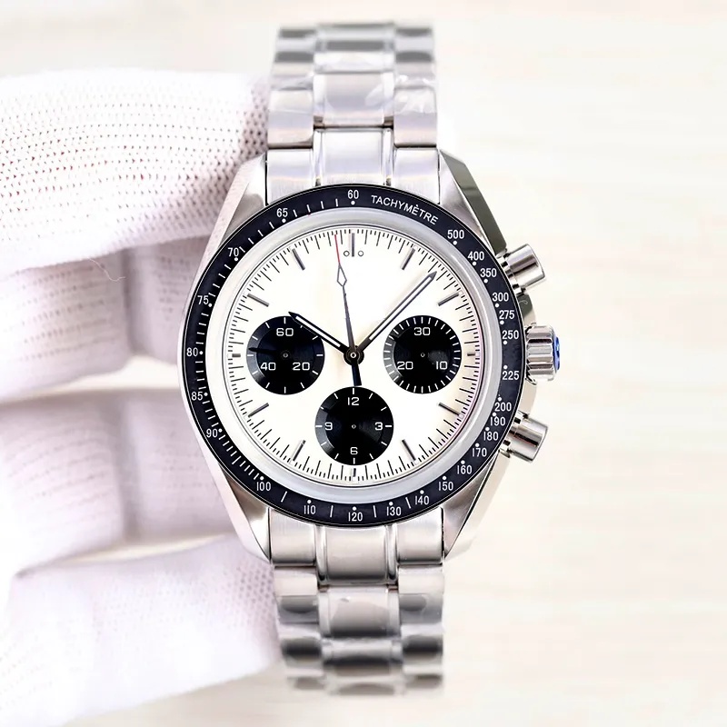 Designer mens Spee master series panda dial high-quality automatic mechanical movement 40mm waterproof watch jason007