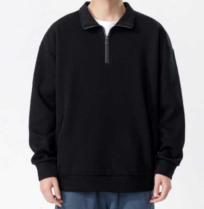 Sweat-shirt à col roulé pour hommes, épais, ample, tendance, décontracté, automne et hiver, 233