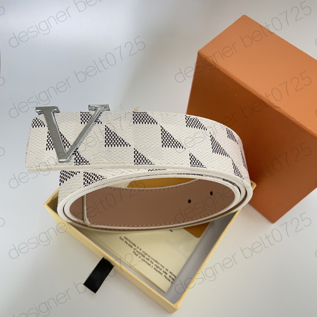 Classic Mens Belt Fashion Brand Genuine Leather Letter Printed Womens Accessories Belt High Quality Large Gold Buckle Casual Business Belt with Box