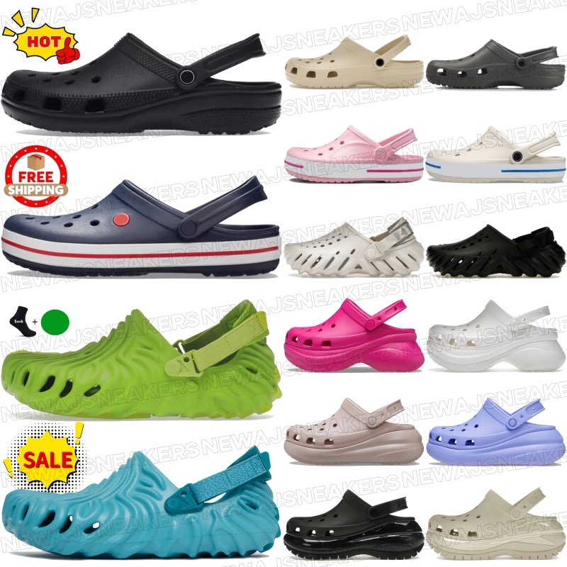 Classic clogs designer sandals mens EVA slides slippers black white Marine Blue Tide Crocodile red womens summer outdoor platform sandals Salehe-image-998537890