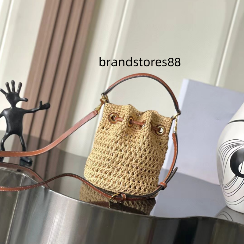 25 bag luxury Bag Designer Bag Shoulder Bag Handbag Woven Bag Made of TEEN CLARA Plant Material and Leather Top Mirror Quality 12A CE19X16X16CM