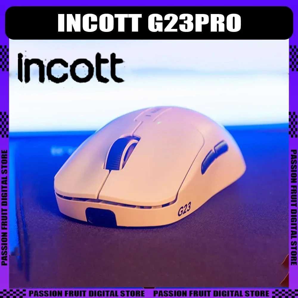 Incott G23 Pro Wireless Mouse 8K Paw3950 Sensor Dual Mode Fast Charge Hot Swap Low latency Gaming Mouse Lightweight Pc Game Gift L250718-image-1067073970