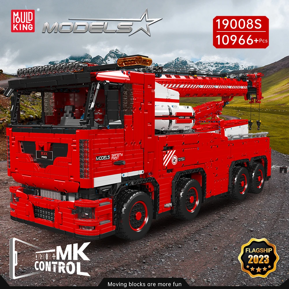 The Motorized Tow Truck Building Block Mould King 19008 Truck Set Education Assembly Car Brick Toys Kids Christmas Gift-image-1067517109