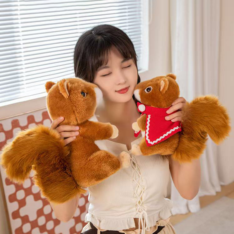 standing posture squirrel plush toy doll cute cloak squirrel cloth doll plush dish M260207-image-1094534661