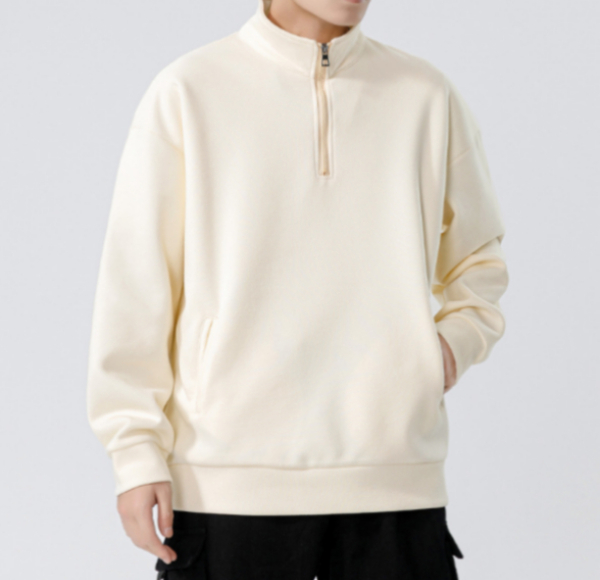 184 Turtleneck Sweatshirt for Men Autumn and Winter Loose Trendy Solid Color Casual