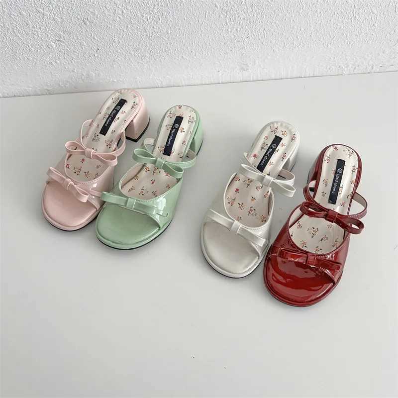 fairy style high-heeled wens summer wear 2025 new skirt versatile height-enhancing cool slippers Y250716