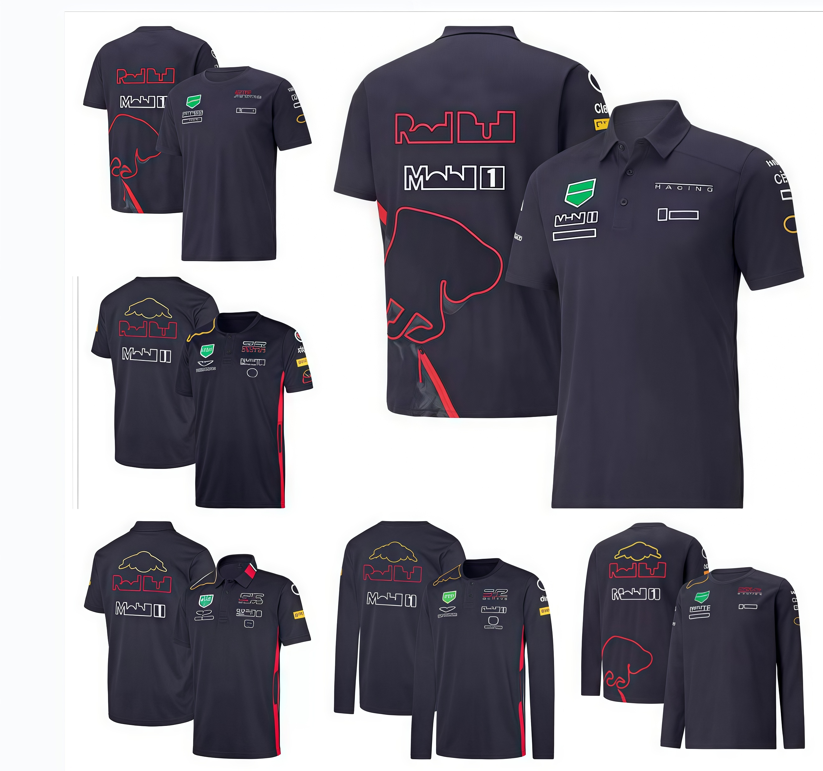 F1 Racing T-shirt new team short sleeve polo shirt same style customised-image-683175543