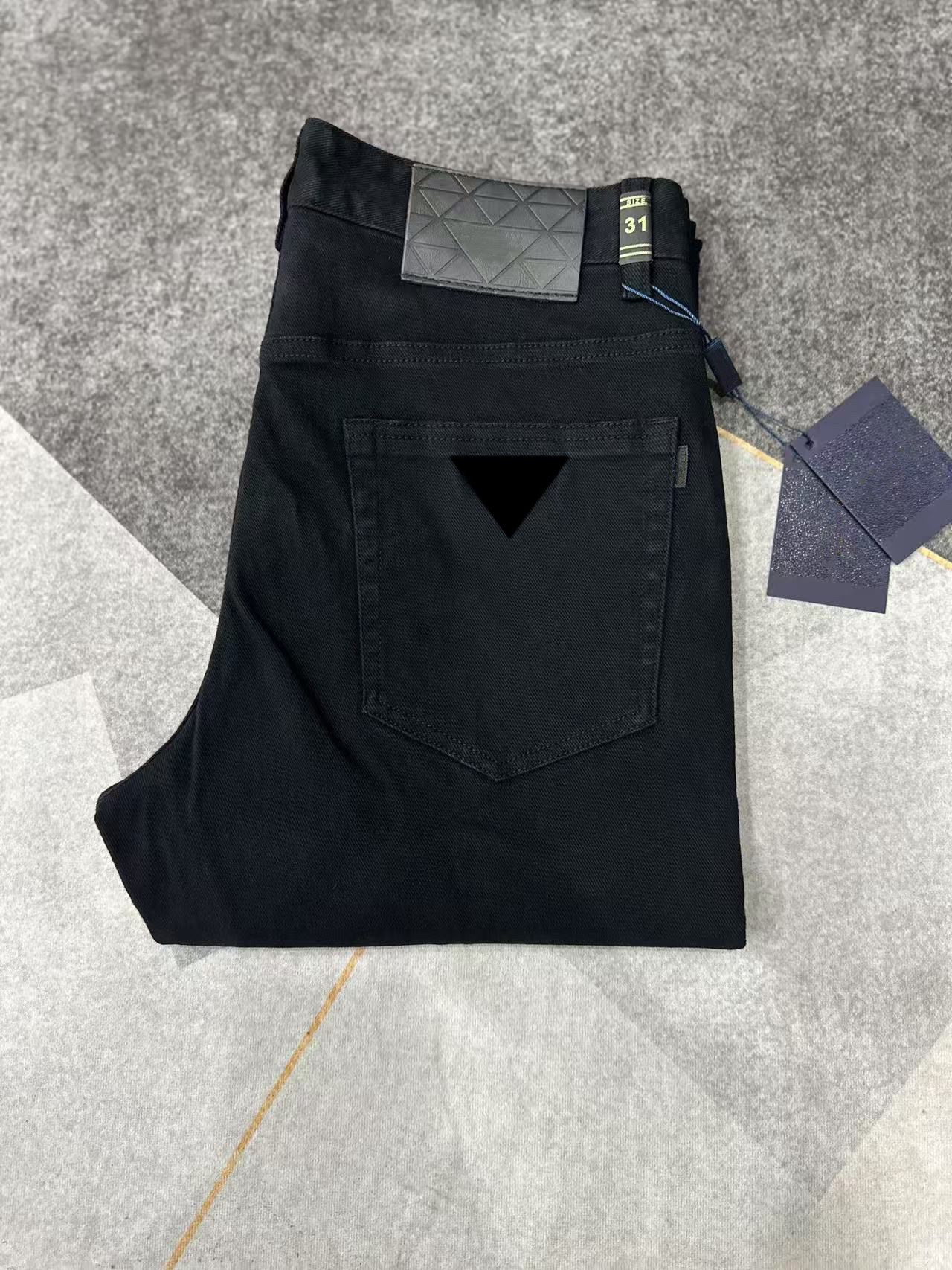 Men's Jeans designer Chic Gentleman's Premium Tailored Blue Jeans Combining Elegance Practical Wear YA1A