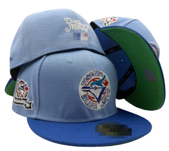 Baseball 2025 Mens Blue Jays Baseball Team 2024 World Series Champions Full Closed Caps Summer Letter Bone Black Color Casual Sport Flat Fitted Hats