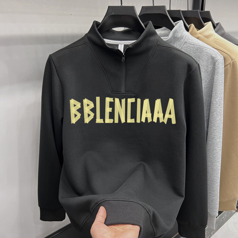 BAL***AGA Sweat à Capuche Homme Coton Hiver Lettre Tendance Designer Blanc Haute Qualité Streetwear Jersey Taille Asie S-5XL Livraison 2-3 semain