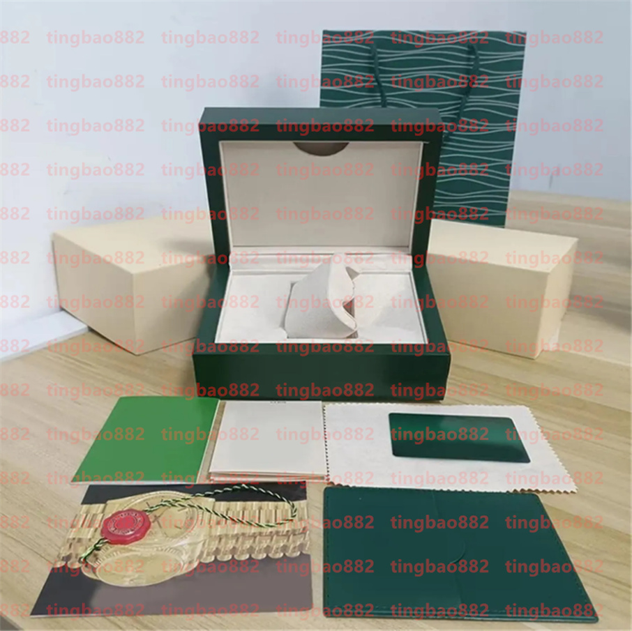 2025 Mentide personnalisée HEPS HEURS GREEN EN BOIS Rolexblaes Rolexblaes Boîte de rangement en cuir élégant Pilonner en microfibre avec sac de b