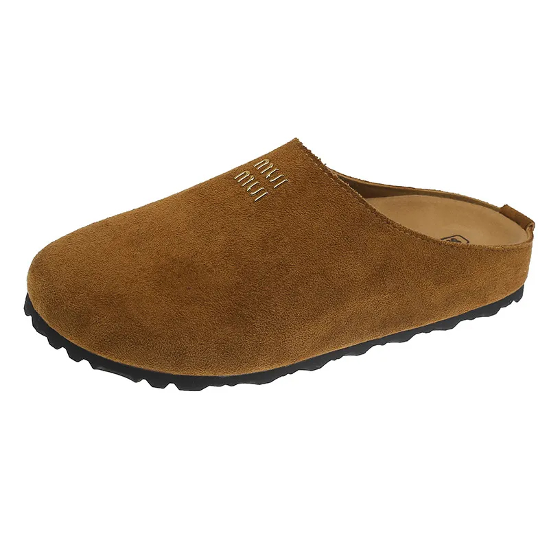 Sandales de créateurs Sandales plates pour femmes 2025 Nouvelles chaussures décontractées Sandales décontractées Khaki Brown Taille 35-40 Élégant