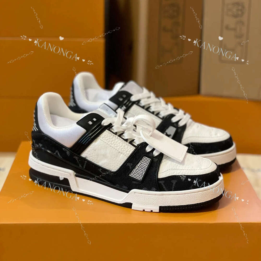 Designer Sneaker Homme Calf Plateforme Baskets Semelle en Caoutchouc Trainer À Lacets Skate Chaussures 38-45 Z3